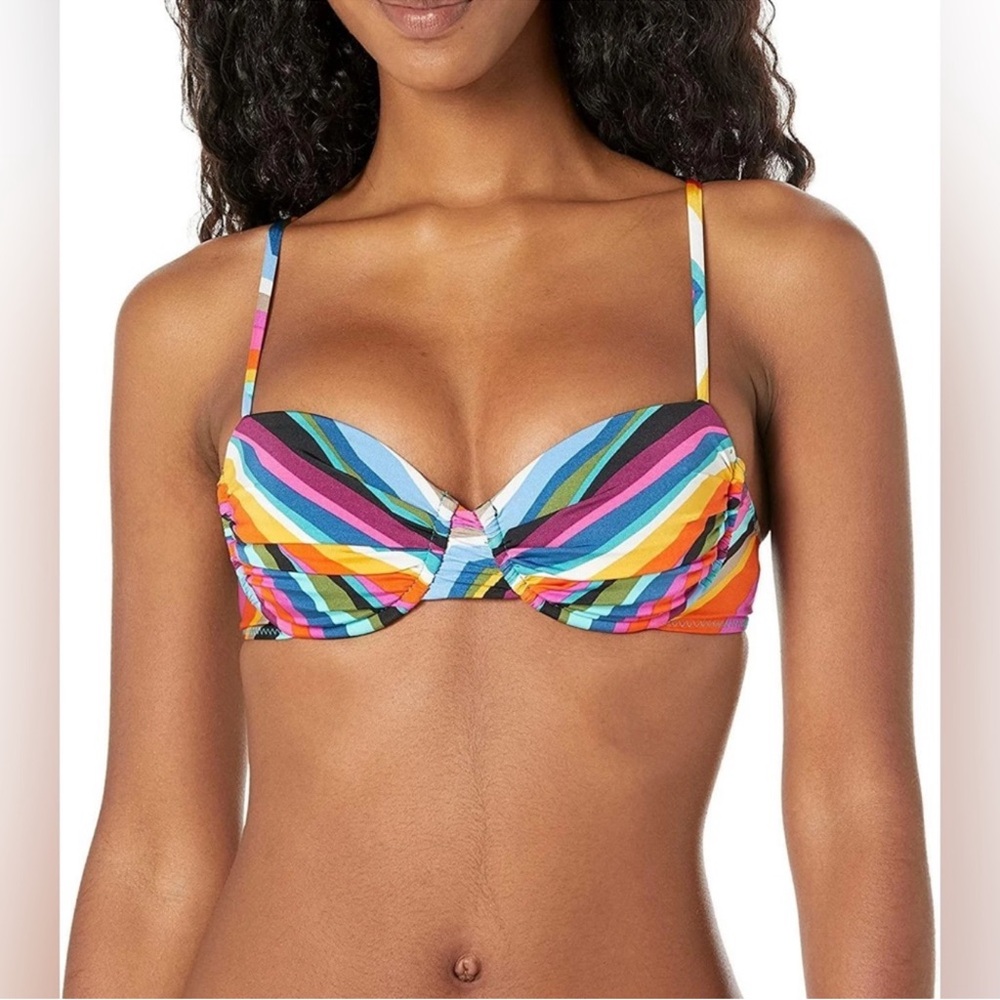 BNWT Trina Turk Colorful Chevron Bikini Top